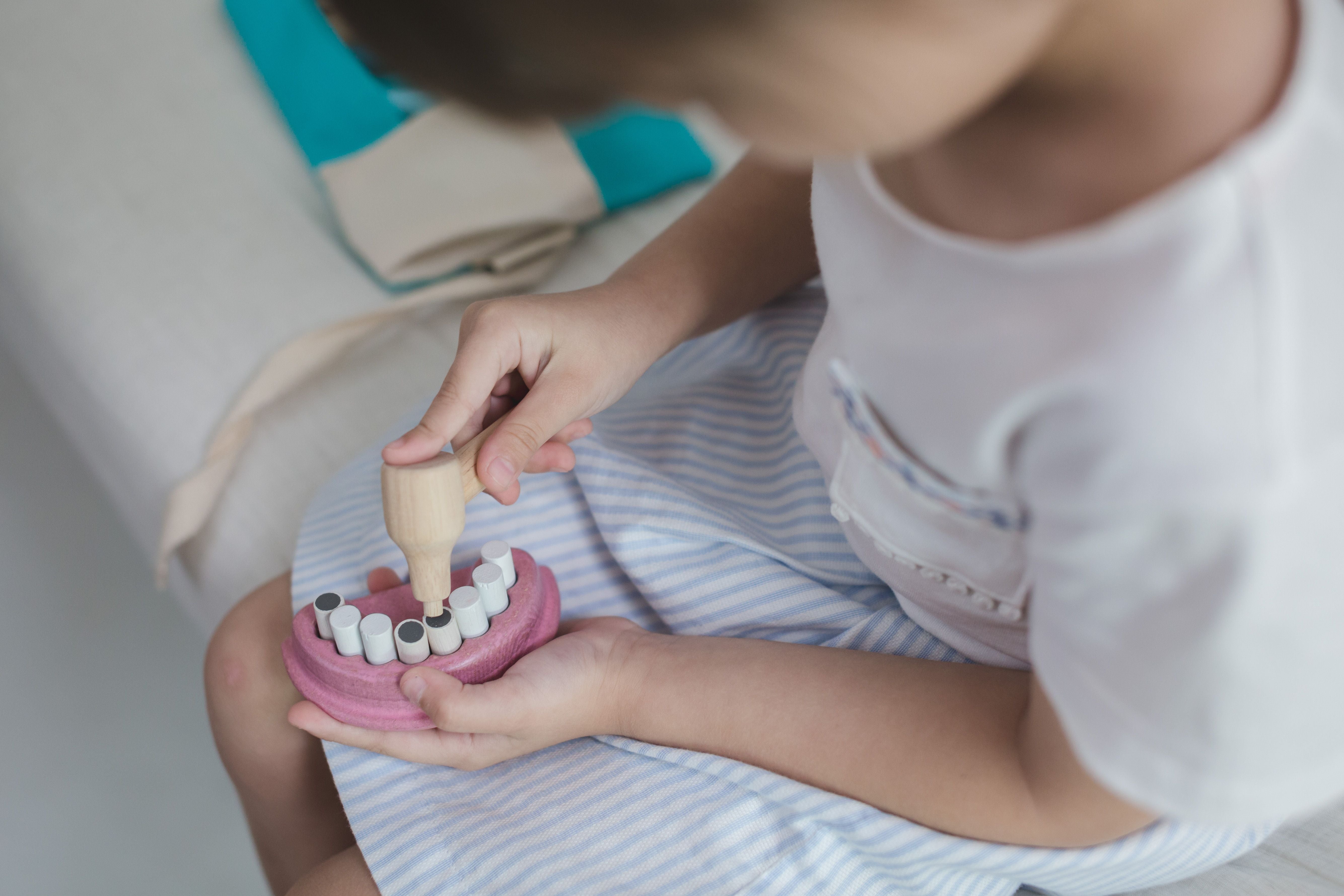 PlanToys Dentist Set — Wooden Pretend Play Doctor Toy
