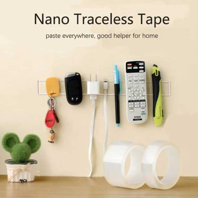 Reusable Double-Sided Transparent Tape – Strong, Washable Adhesive for Home, Office & Crafting
