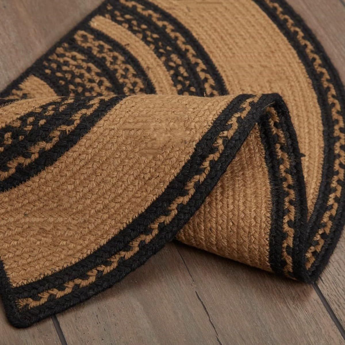 AIESY®  Beautiful Reversible Braided Stars Eco-Friendly Rug
