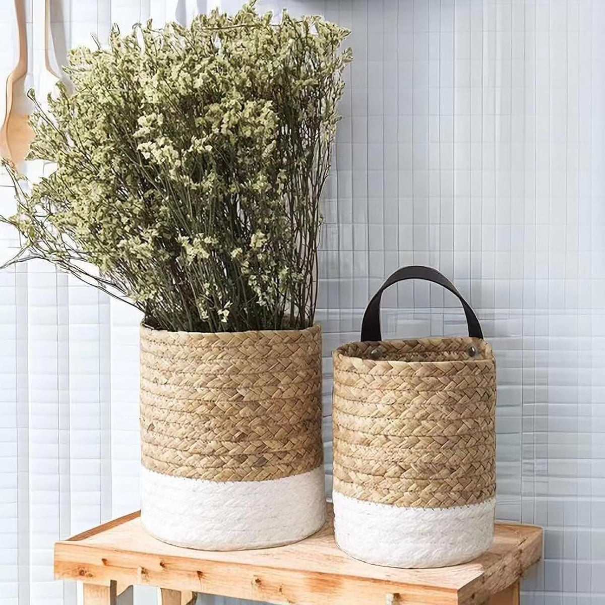 AIESY® Beautiful Ingeniously Handcrafted Jute Baskets for Plant