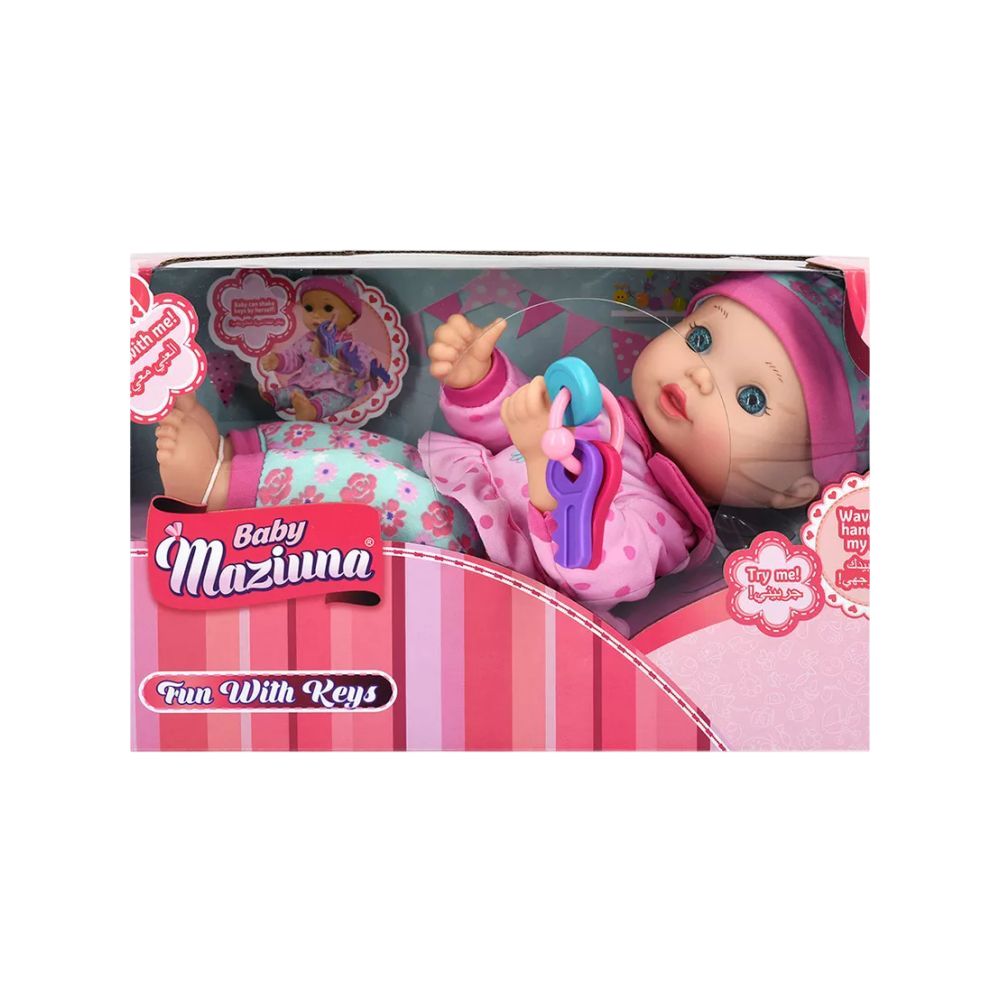 Baby Maziuna Fun With Keys Interactive Baby Doll, 30.48cm,24 months+