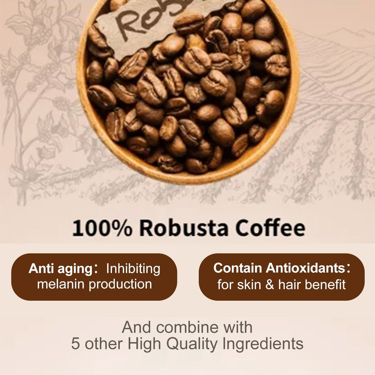 Collagen Coffee for Slimming and Shaping, Boost Energy, Reduce Wrinkles ,10bags
