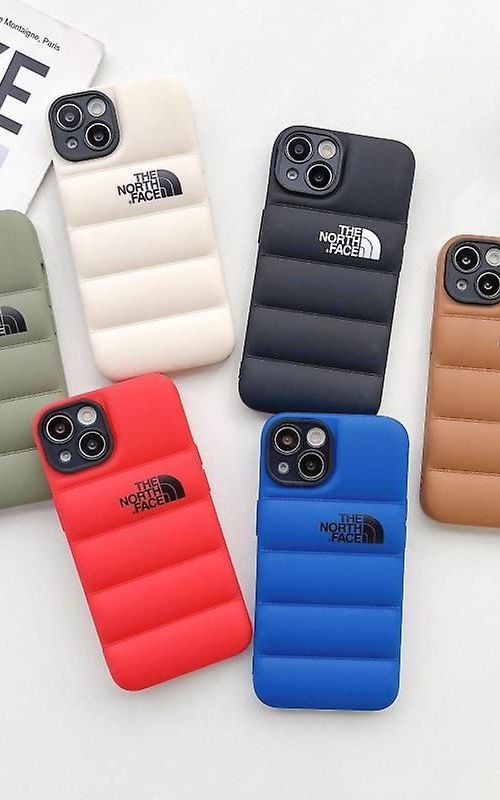 For iPhone 14/14 Pro/14 Plus/14 Pro Max - Winter Down Jacket 3D Puffer Soft Cloth Phone Case
