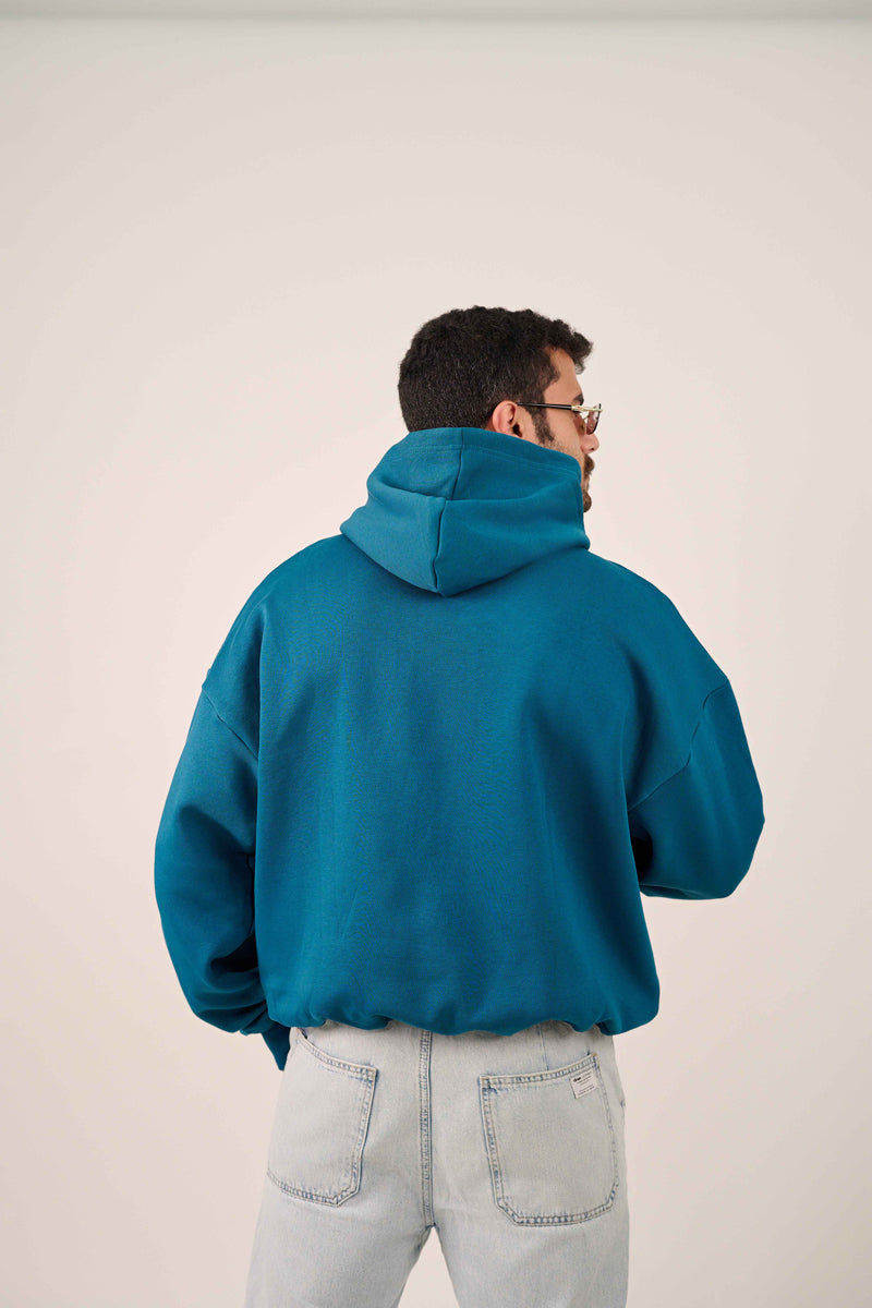 MULU Classic Oversized Hoodie - Teal Blue