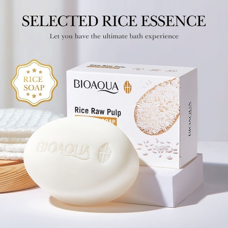 Handmade, Nourishing & Anti-Aging Pure Natural Rice Soap Bar-001-BQY45279