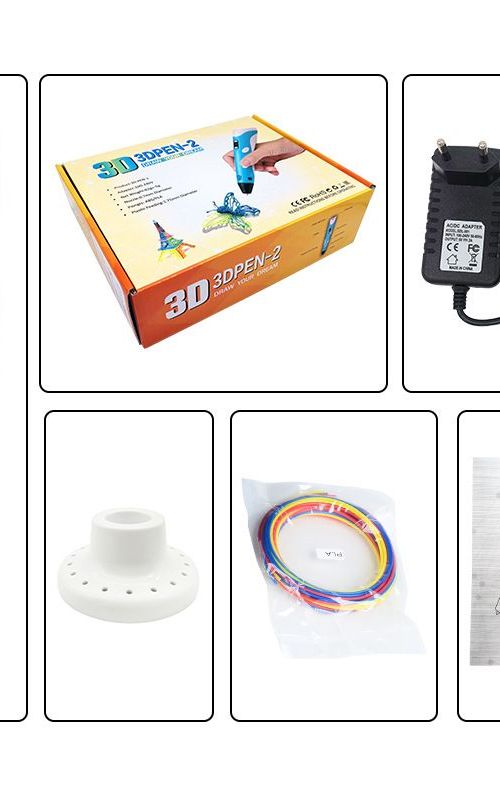 3D Printing Pen Kit DIY Printer Drawing Art Pen With 3 Colors 1.75mm PLA Filaments