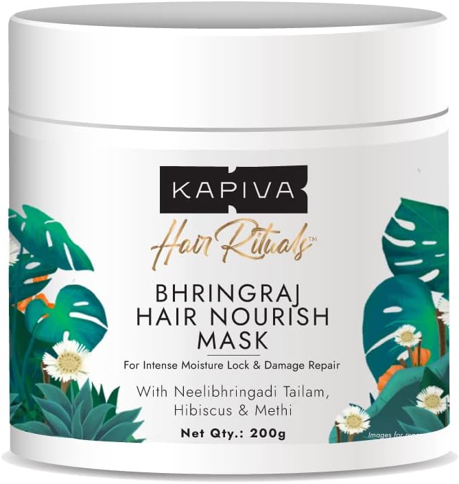 KAPIVA BHRINGRAJ HAIR NOURISH MASK + Hairfall Ease Gummies for Men