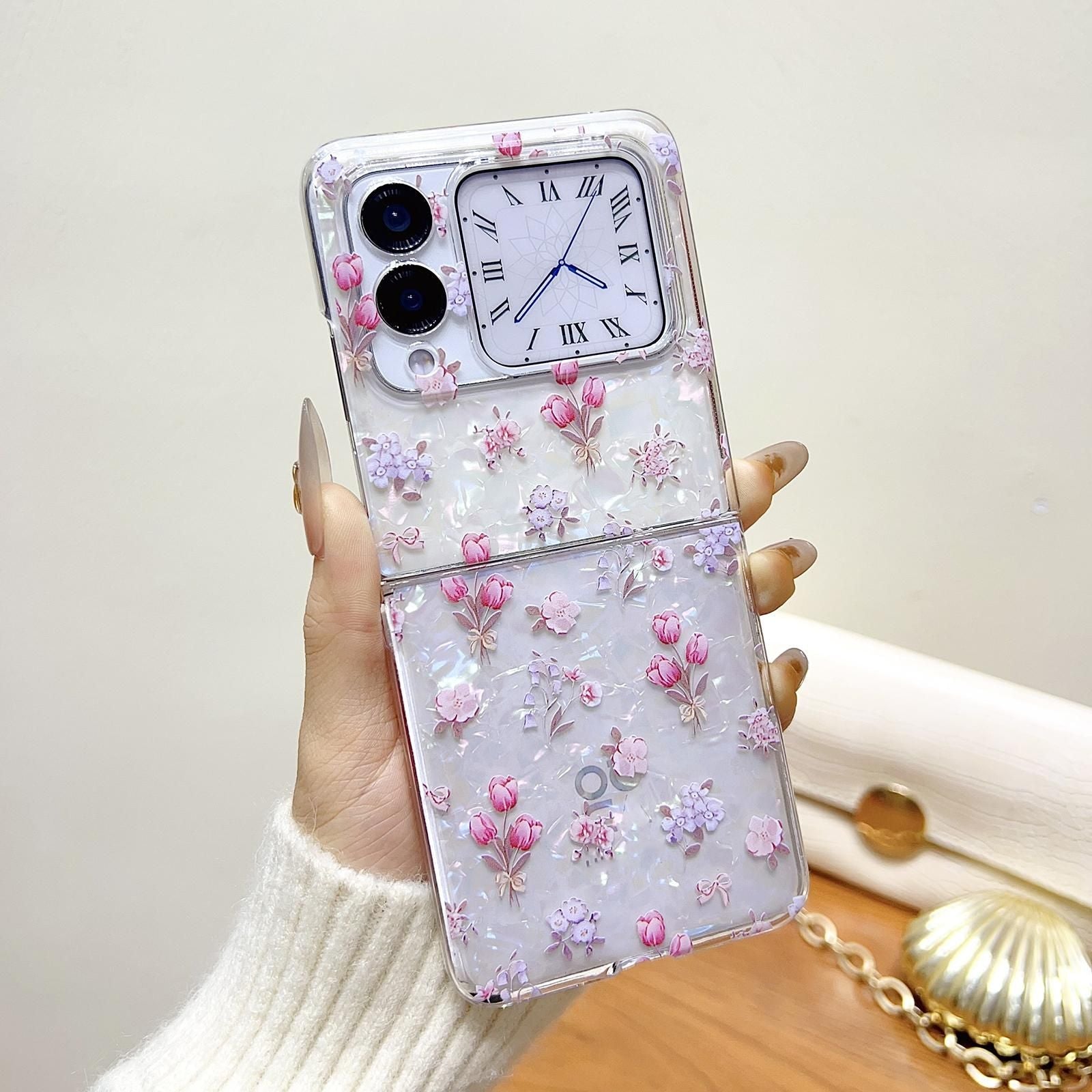 Flower Pattern PC Case For Huawei nova Flip