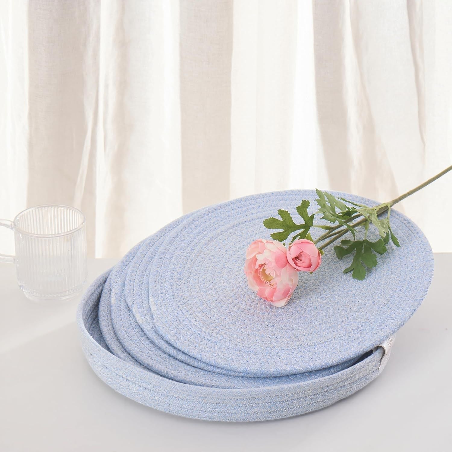 AIESY®-Live Beautiful Woven Cotton Rope Round Placemats