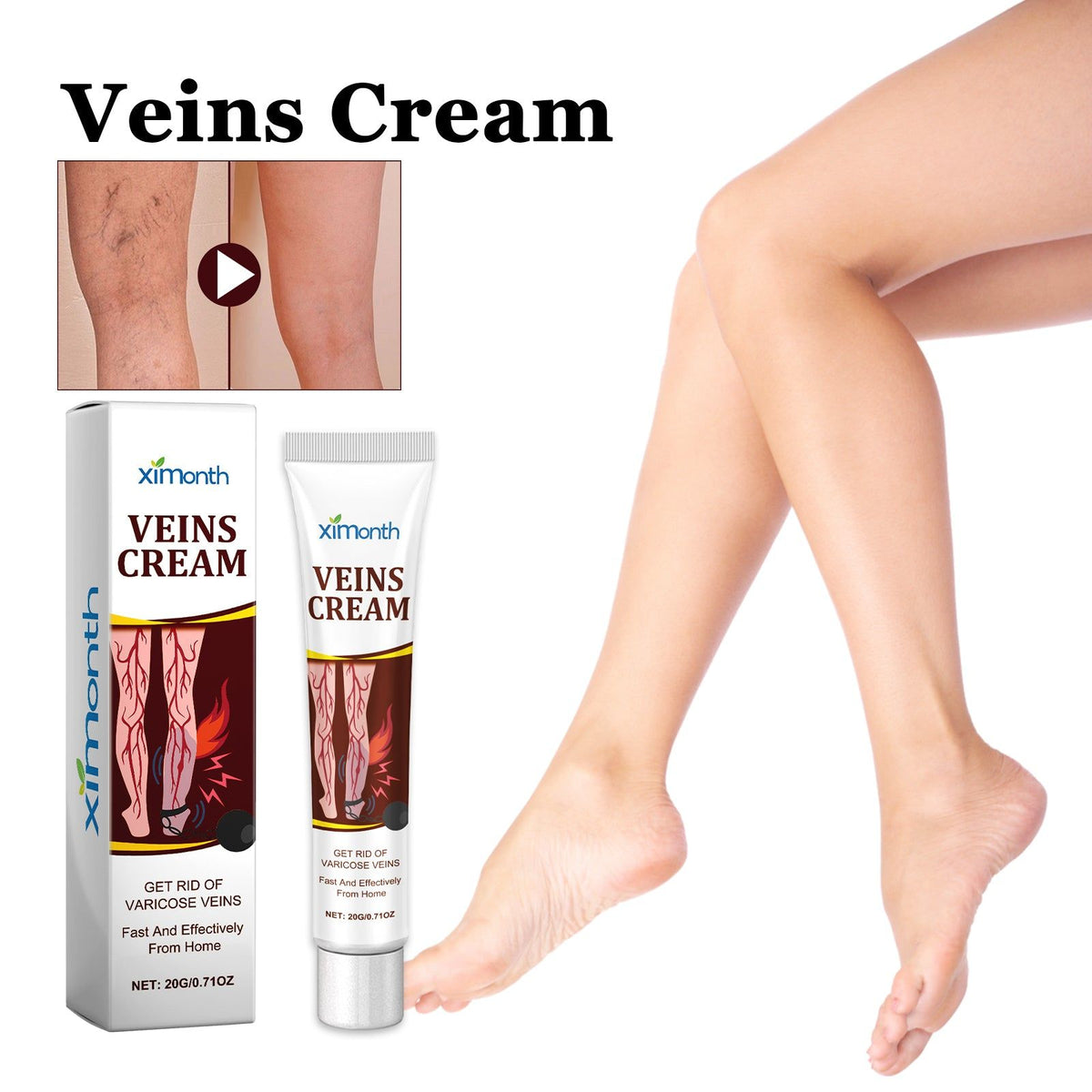 Veins Cream for Body Care, Relieve Varicose Veins, Pain & Swelling ,20g