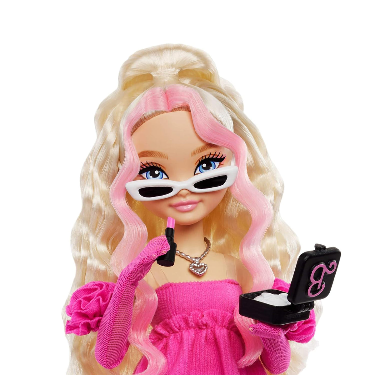 Barbie Dream Besties Malibu Fashion Doll, Blonde Hair Doll with Beauty Accessories Set, 32 cm