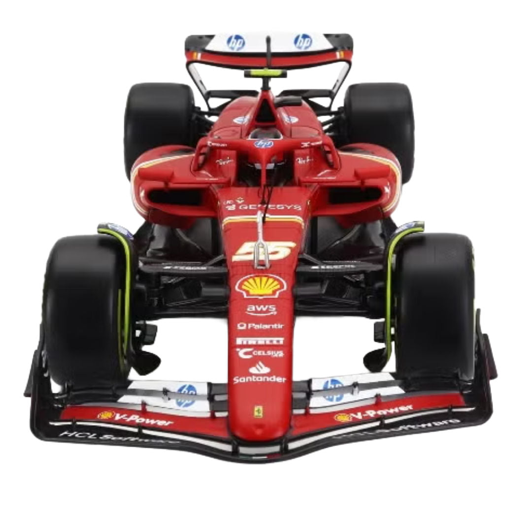 Bburago Formula 1, Racing 2024, Ferrari SF-24 #55, Carlos Sainz, Die-Cast Car, Red/Black, 1:18