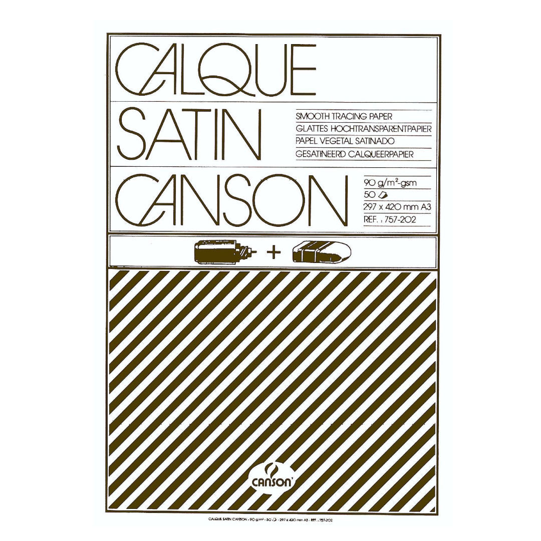 Canson A3, Tracing Paper Pad, 50 Sheets, 90 GSM, 0757202