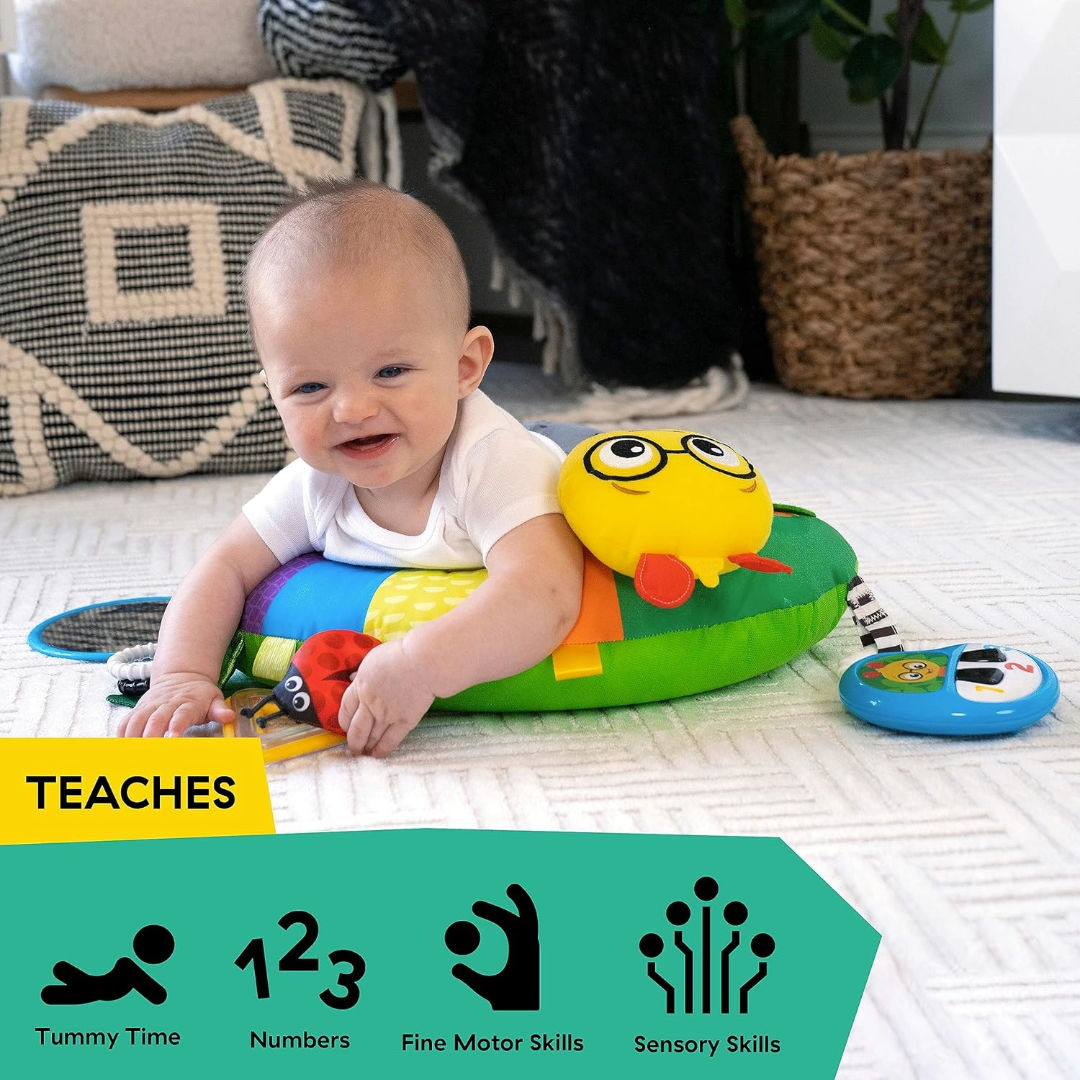 Baby Einstein Cal-a-Pillow Tummy Time Activity Pillow, 63.5x12.9x 38.86cm, 0-12 months