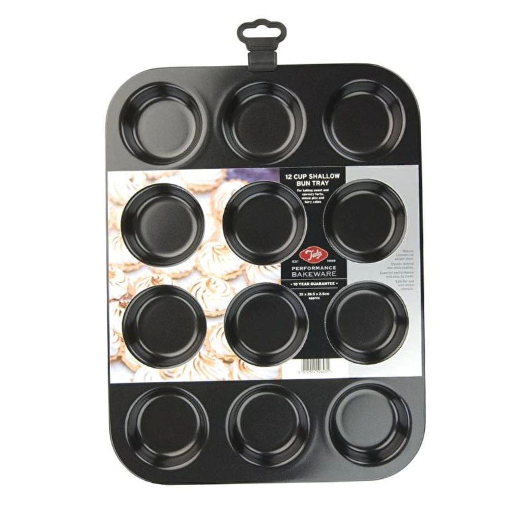 Tala Non-Stick 35x26.5cm, 12-Cup Shallow Bun Tin, Model 10A10643