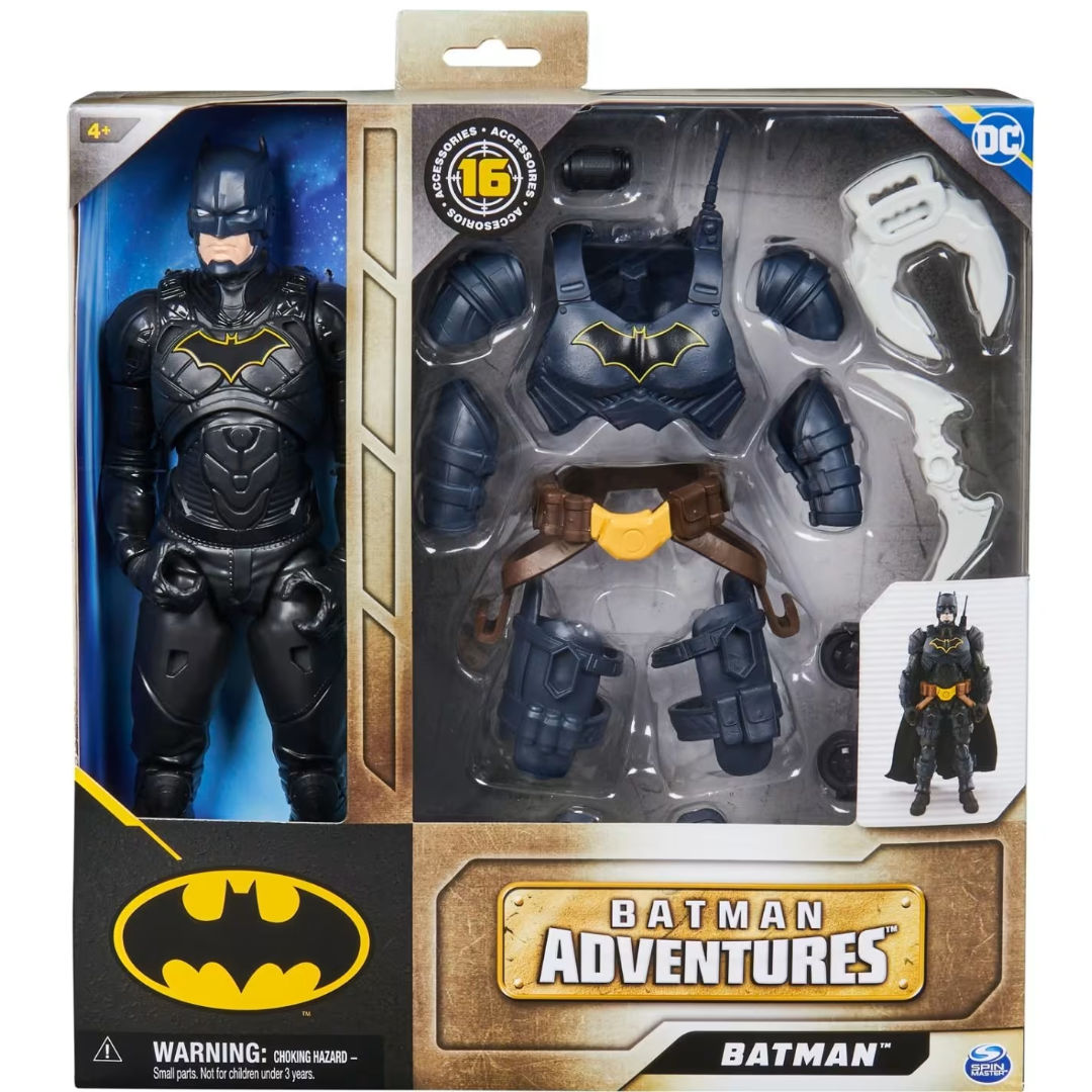 DC Batman Adventures Batman Figure with Accessories, 16 Pieces, For Age4+ Years