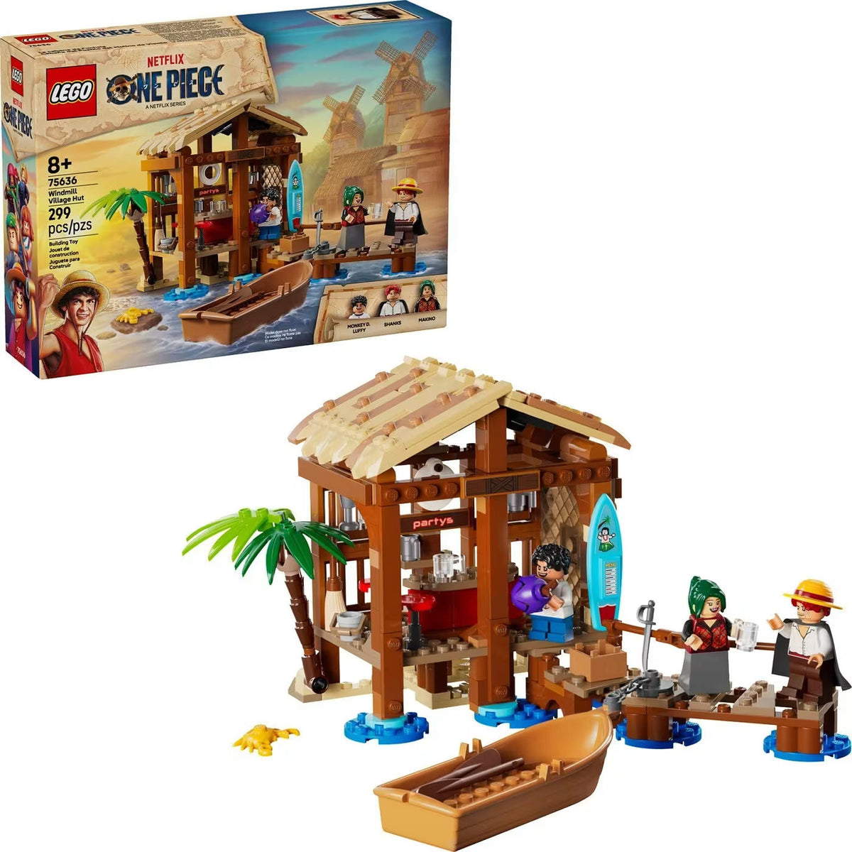 LEGO ONE PIECE Windmill Village Hut Building Set for Ages 8+, 299 Pieces
