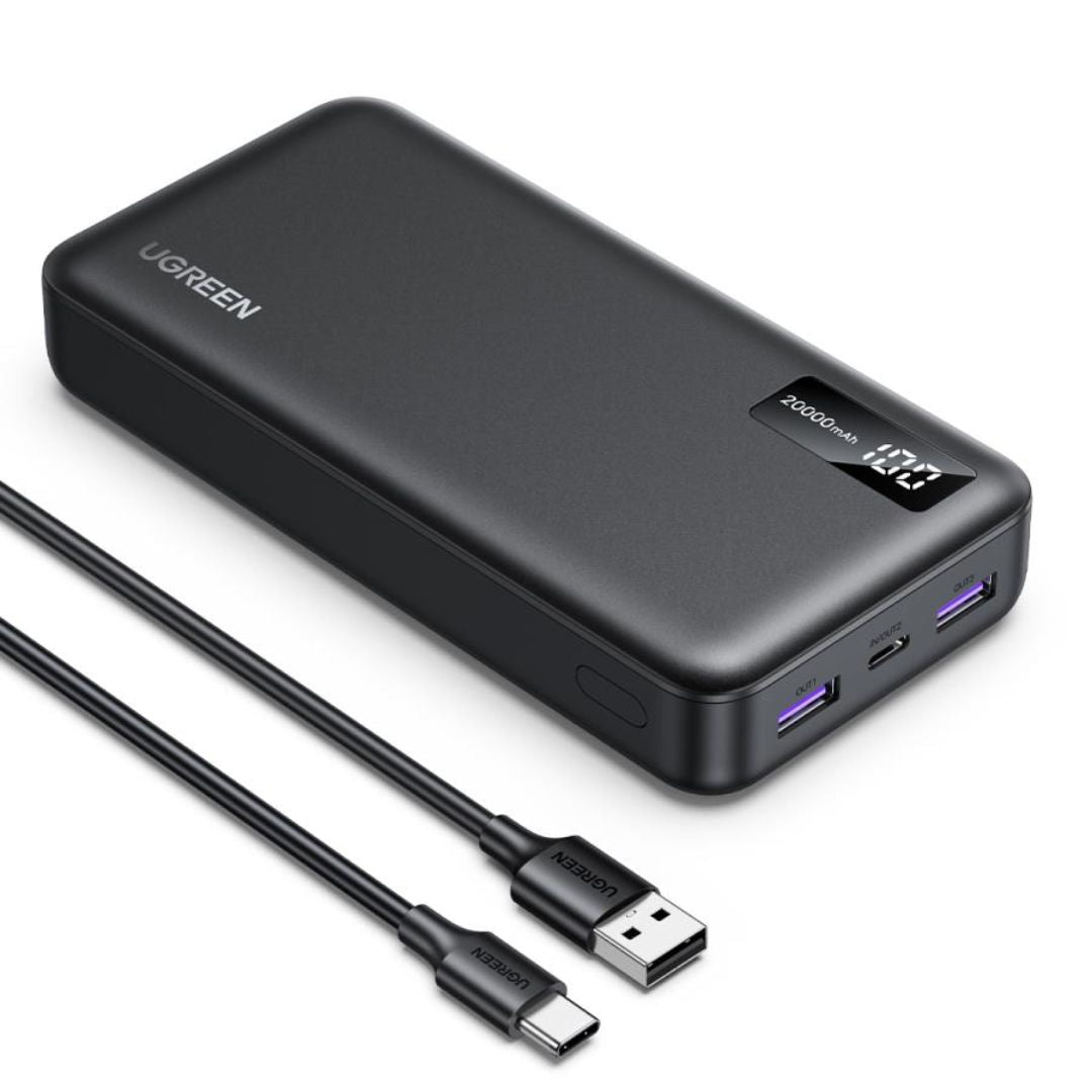 UGREEN PB312 20000mAh 20W Fast Charging Power Bank with USB-C and Dual USB-A Ports