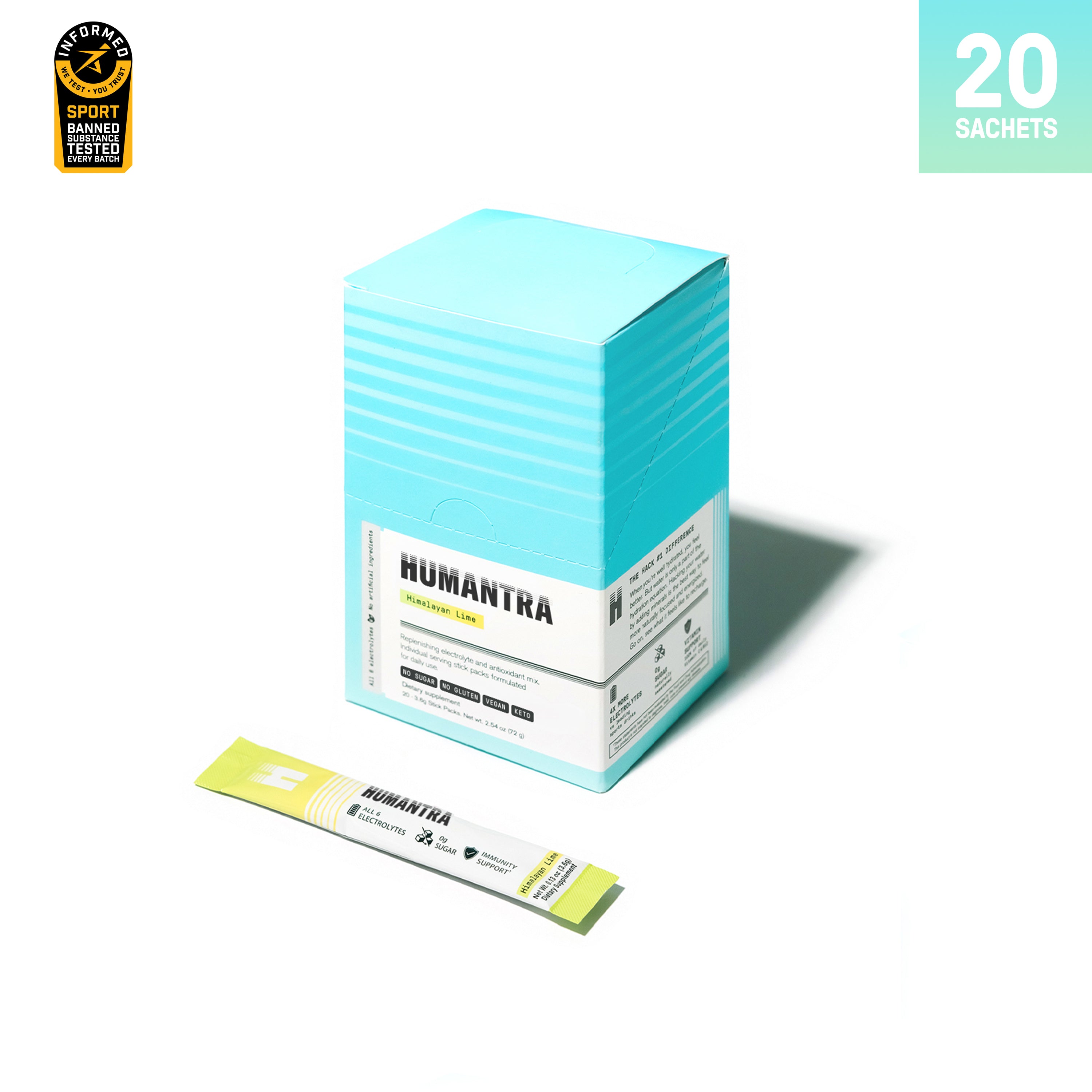 Humantra Electrolyte Himalayan Lime 72g