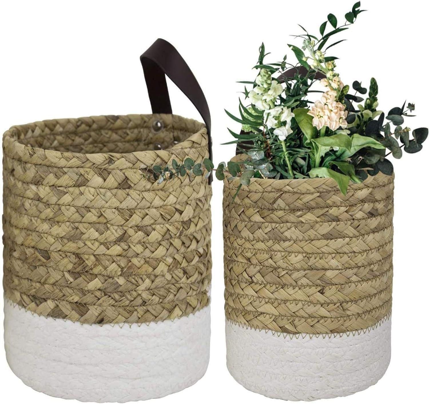 AIESY® Beautiful Ingeniously Handcrafted Jute Baskets for Plant