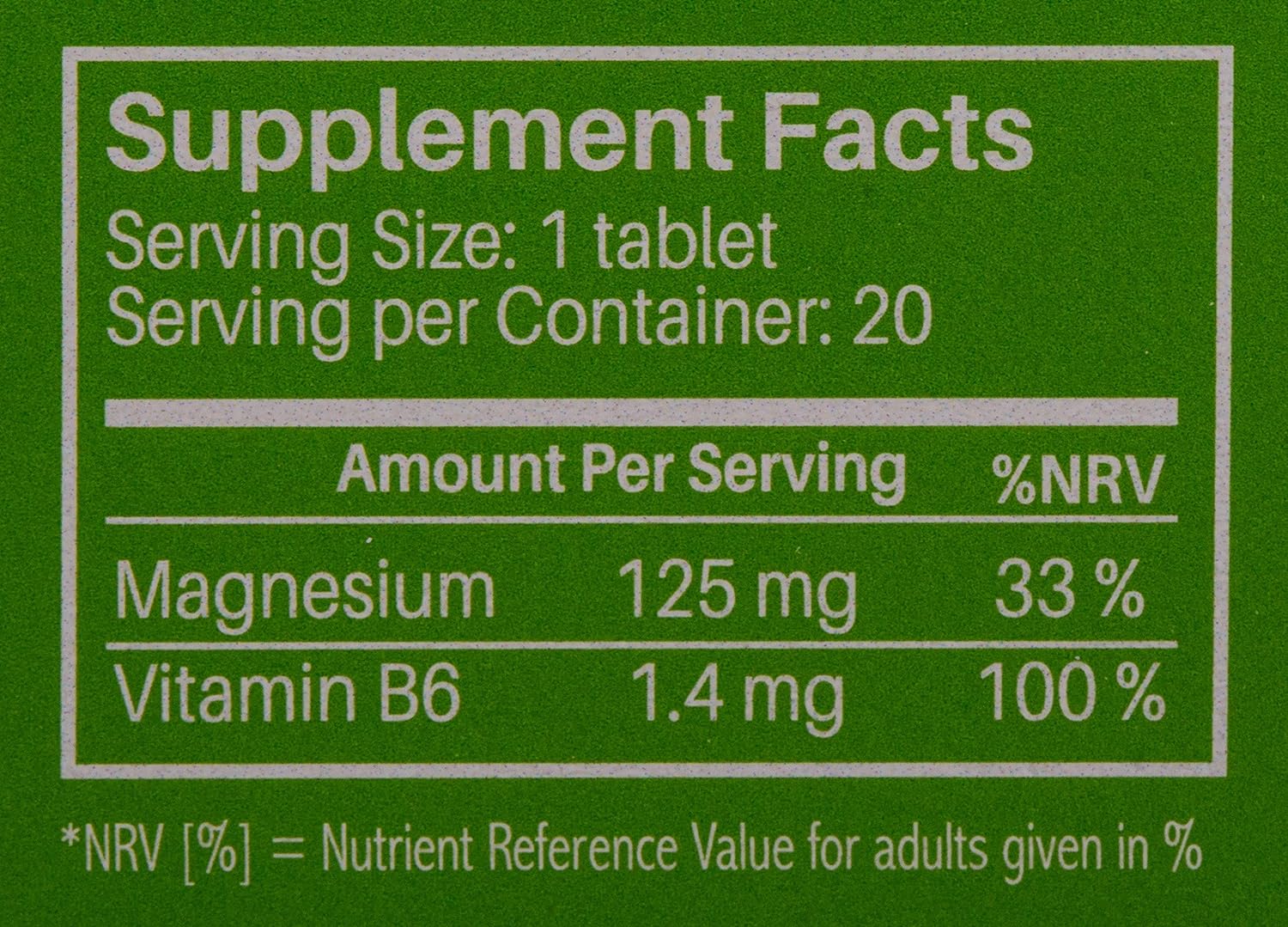 Sunshine Nutrition Magnesium + Vitamin B6 Effervescent 20 Tablets