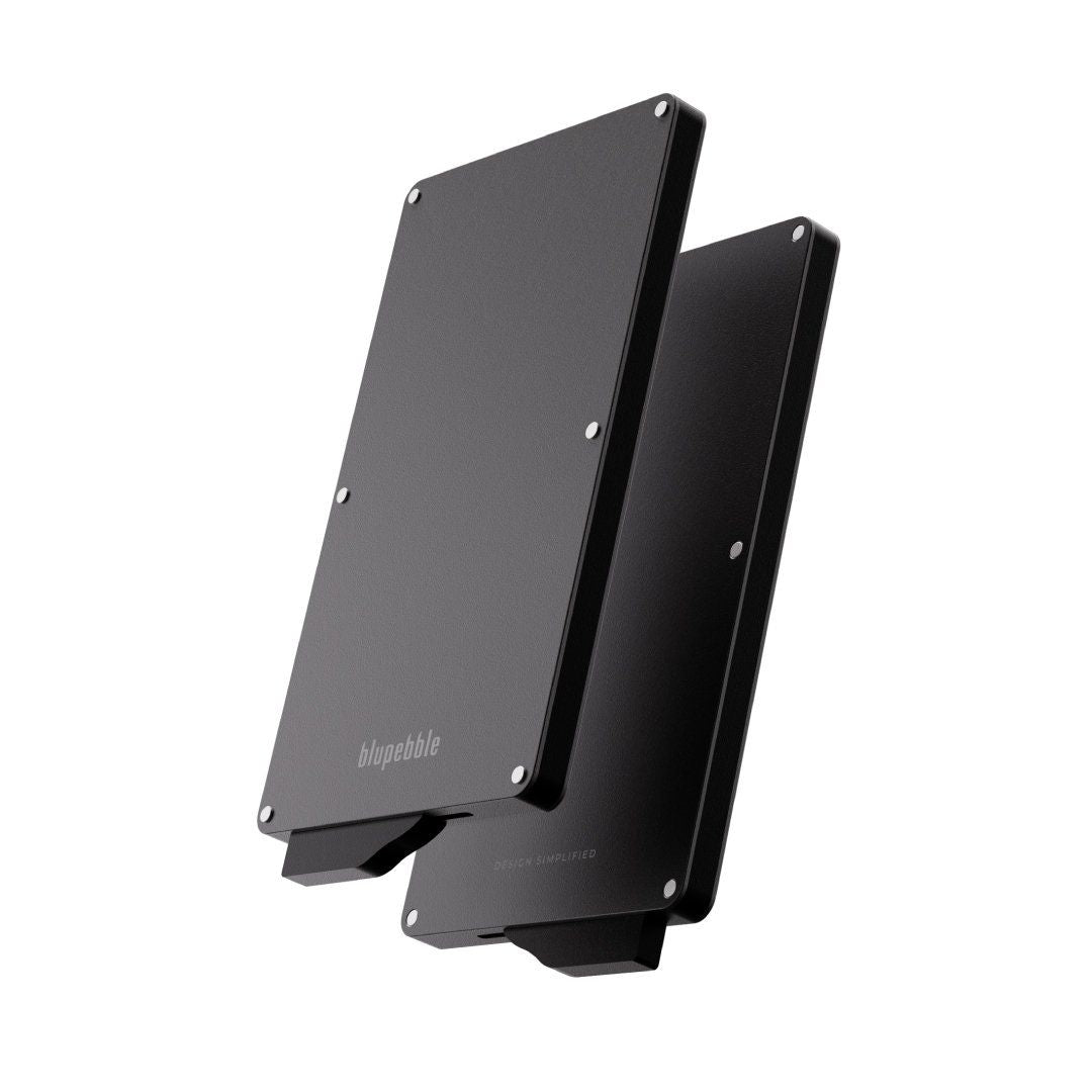 Blupebble 6-Card Magnetic Holder with RFID Protection, Black
