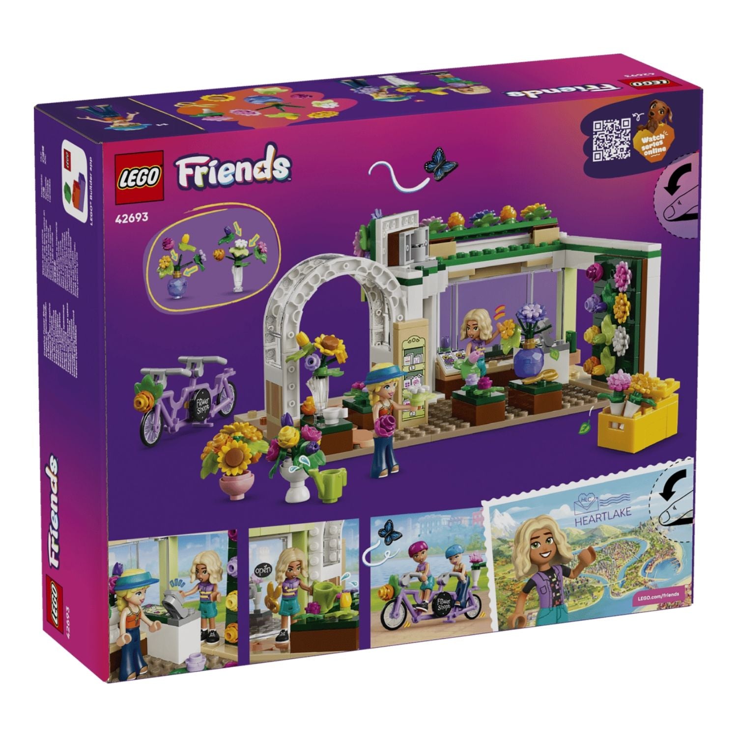LEGO Friends 42693 Creative Flower Shop Building Toy Set, 377 Pieces for Girls Ages 6 Years and Above