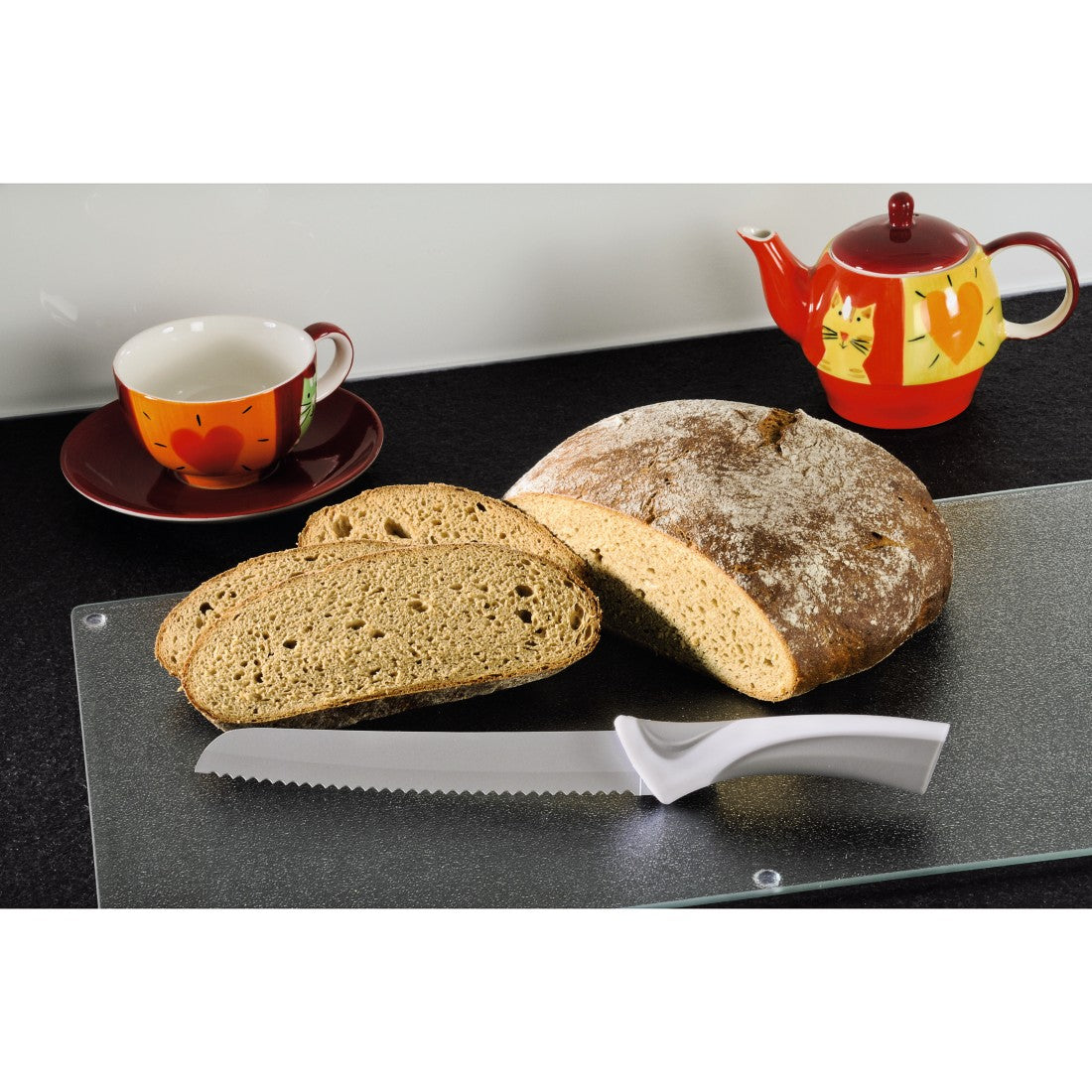 XAVAX 111521 Bread Knife, grey