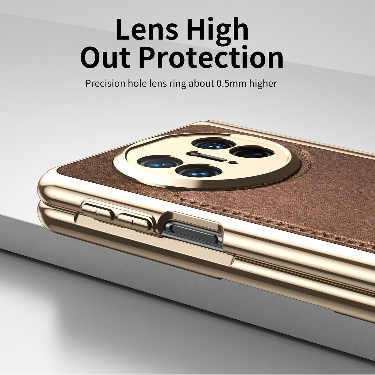 Plating Silver Brocade Case For Huawei Mate X3