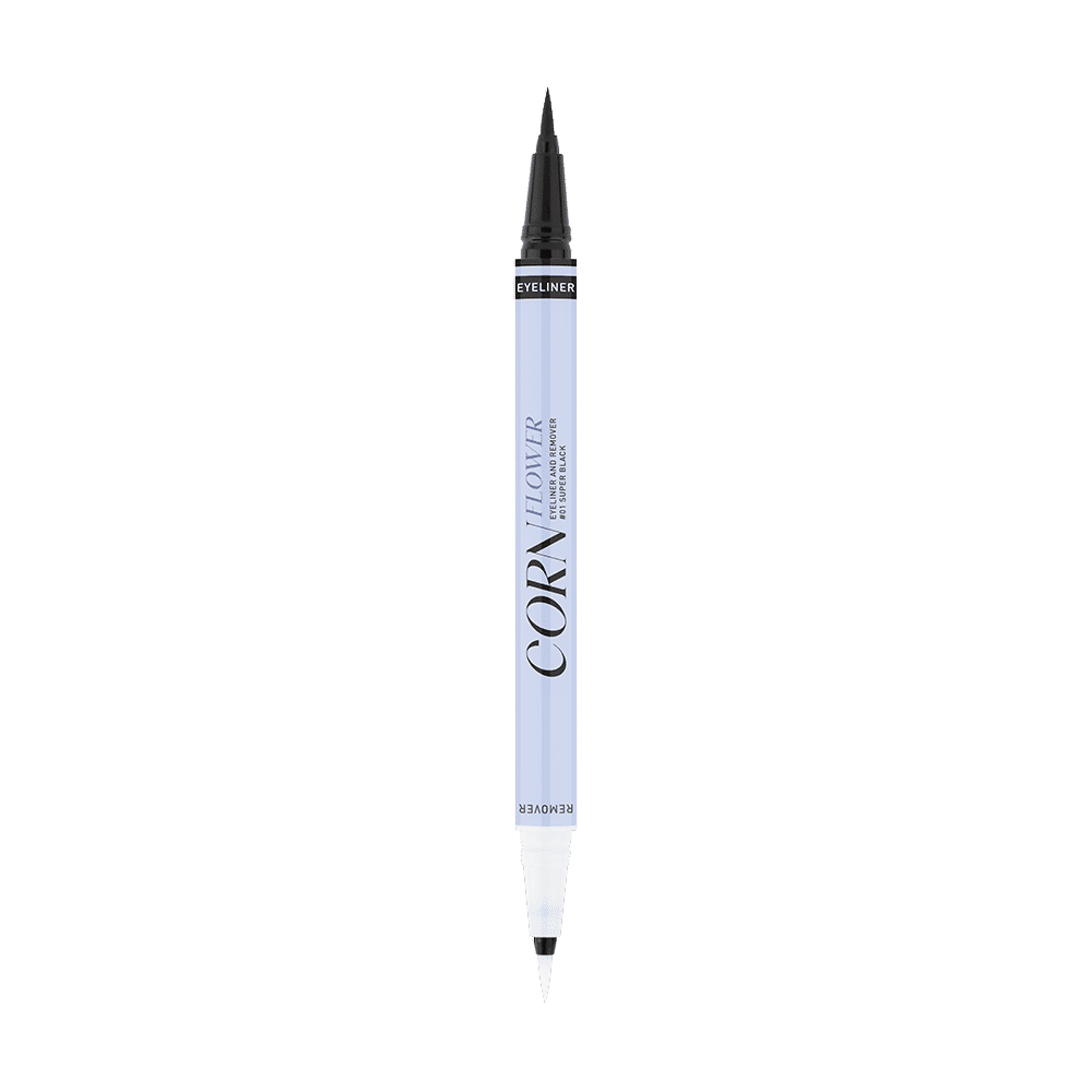 Cornflower Eyeliner & Remover 0.5ml+0.5ml Baby Bright (M) #01 Super Black