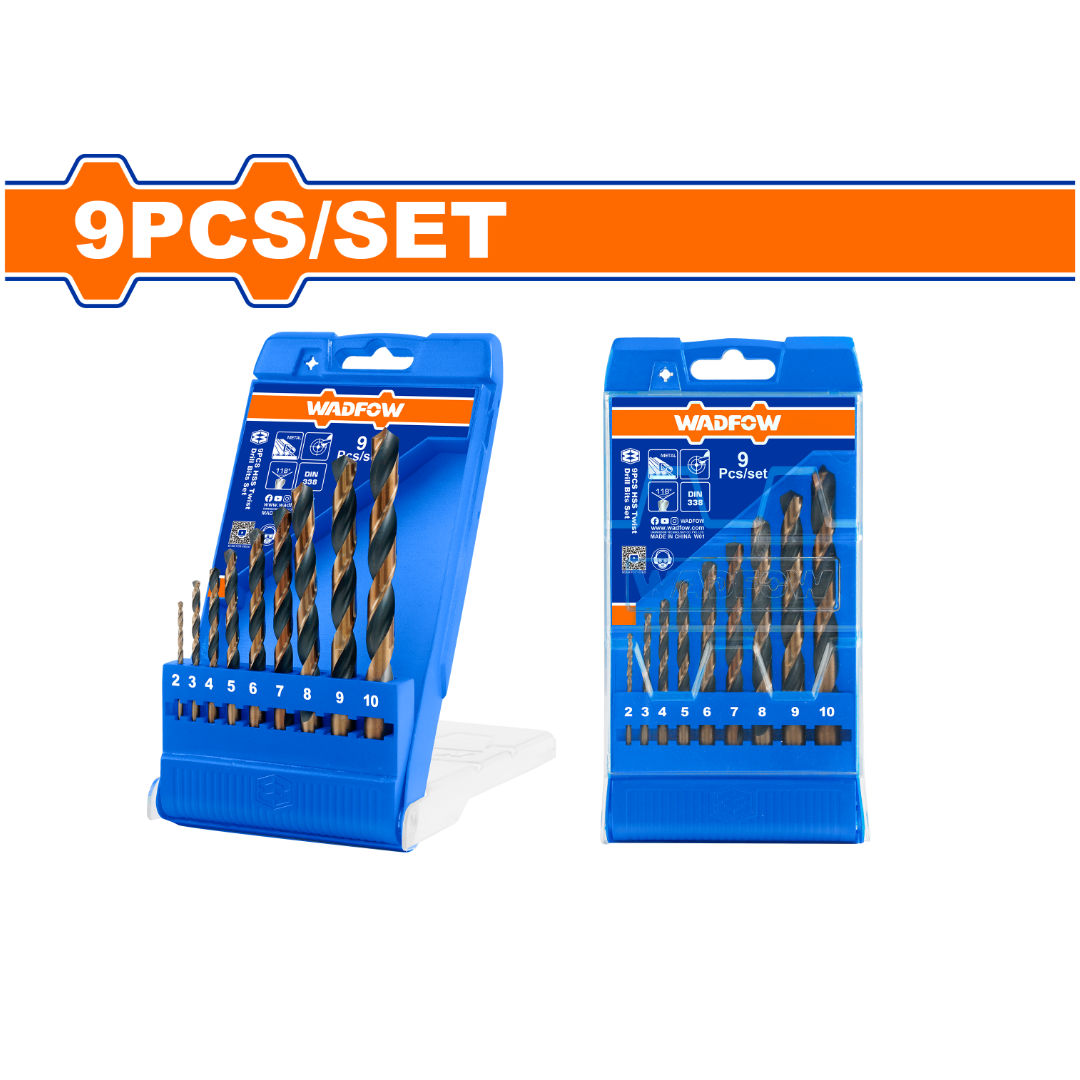 WADFOW 9-Pieces HSS Twist Drill Bit Set