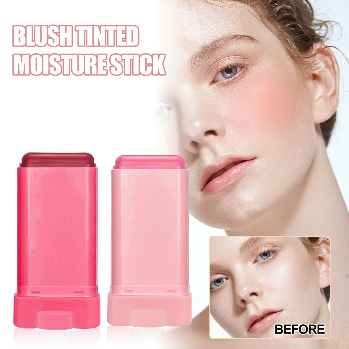 Blush Stick, Natural Nude, Waterproof, Multi-Functional, Easy to Apply ,19g
