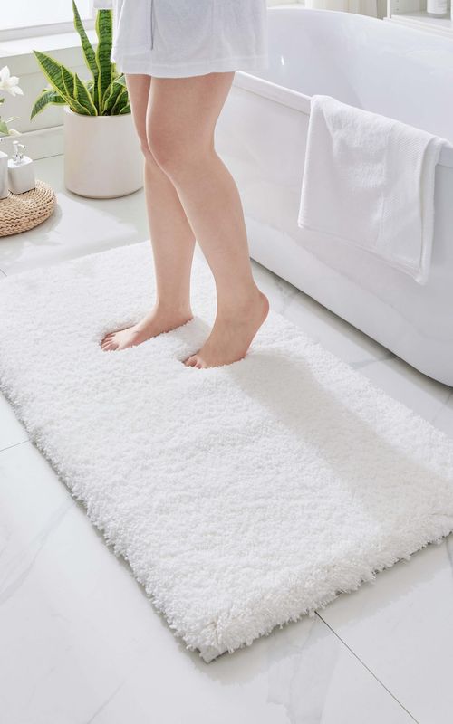 AIESY® Non Slip Fluffy Long Runner Washable Plush Luxury Bath Mat