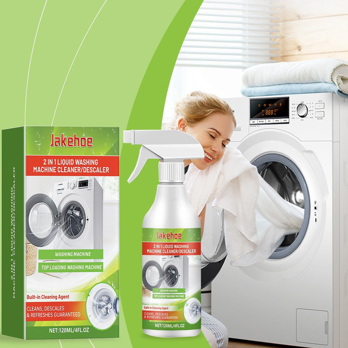 Deep Cleaning Washing Machine Cleaner, Odor Removal, Home Cleaning, Stain & Deposit Removal ,120ml