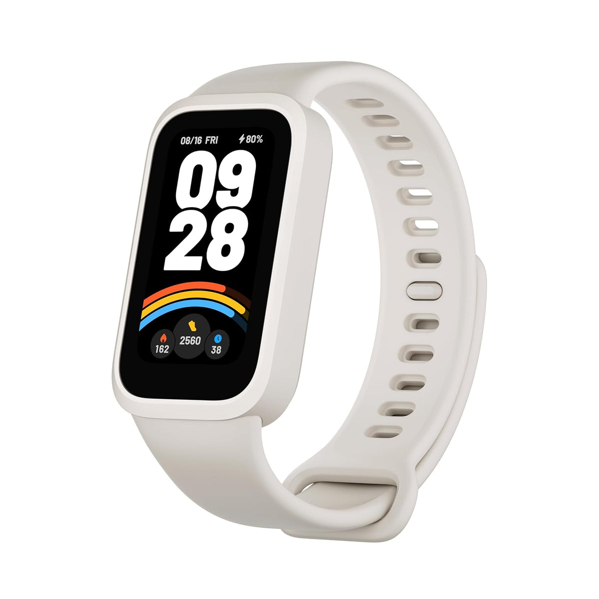 Xiaomi Smart Band 9 Active Fitness Tracker, Beige White, 1.47" Display, 50 Sports Modes & 18-Day Battery Life