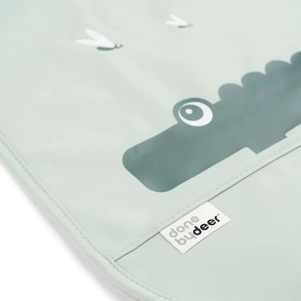 Done By Deer Bib W/Velcro 2-Pack Croco Green