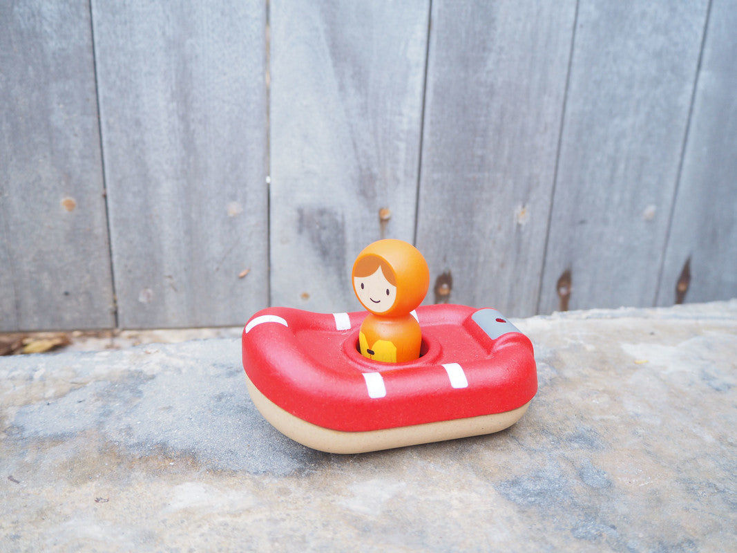 PlanToys Coast Guard Boat — Wooden Toy Boat