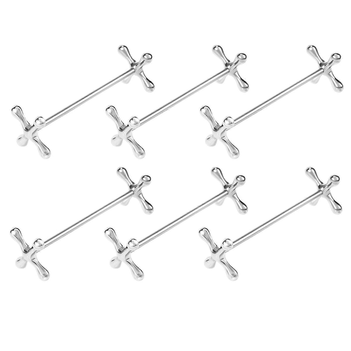 6 Pcs Zinc Alloy Chopsticks Rest Spoons Stand Forks Knifes Holder Rack Stand Metal Craft Table Decoration