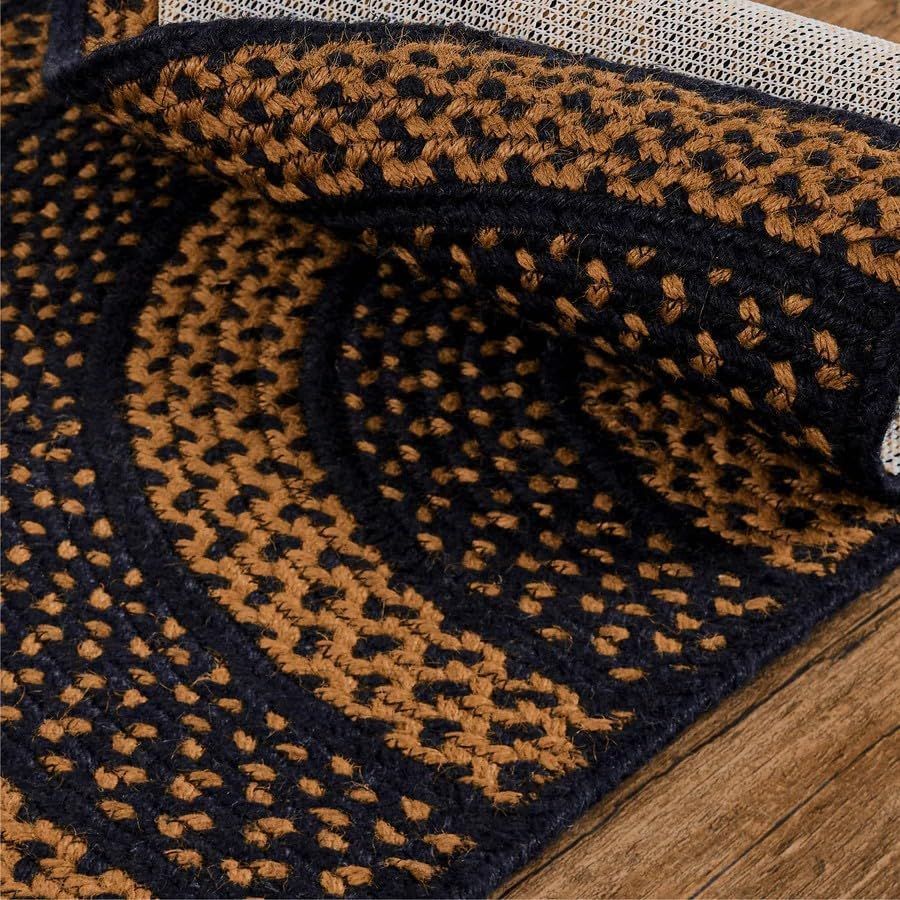 AIESY®  Beautiful U-shape Reversible Braided Stars Rug