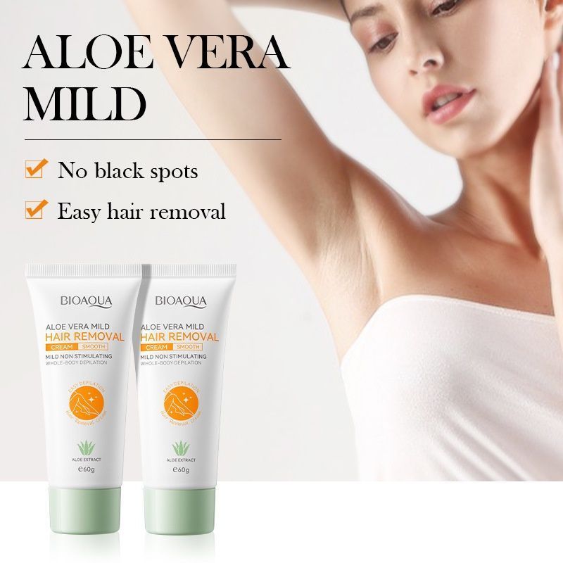 Aloe Vera Hair Removal Cream 60g, Gentle on Skin - 001-BQY00591