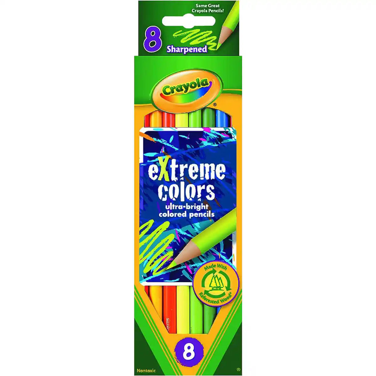 8 ct. Extreme Colors Pencils