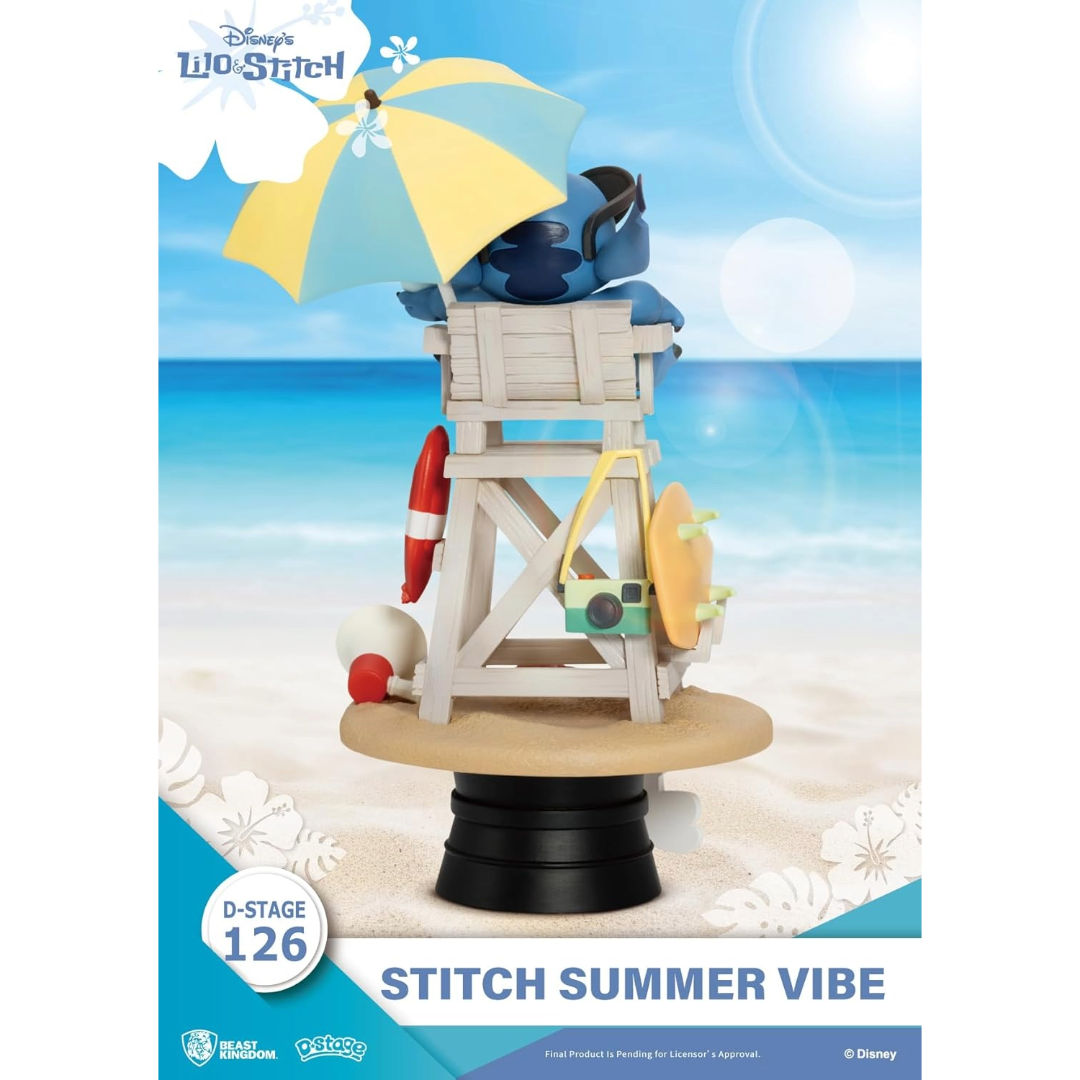 Beast Kingdom D-Stage Disney Lilo & Stitch Stitch Summer Vibe D-Stage 126 Diorama Toy 16.4cm, 15+ years
