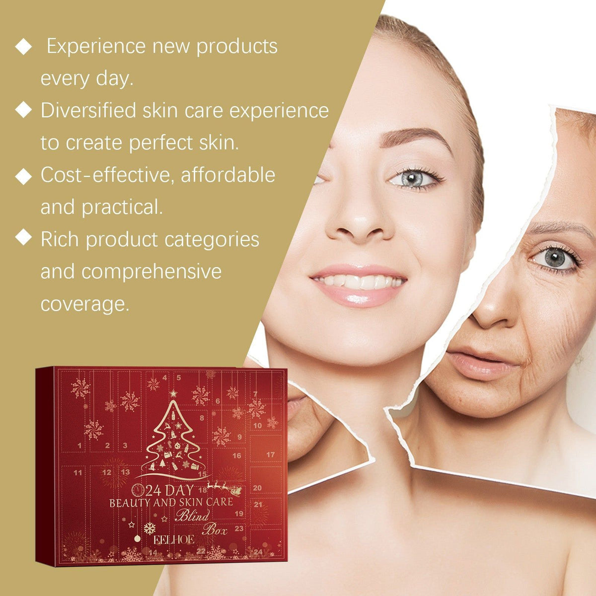 24 Grid Facial Care Blind Box, Moisturizing Skin Care Surprise, Hydrating Beauty ,24grid