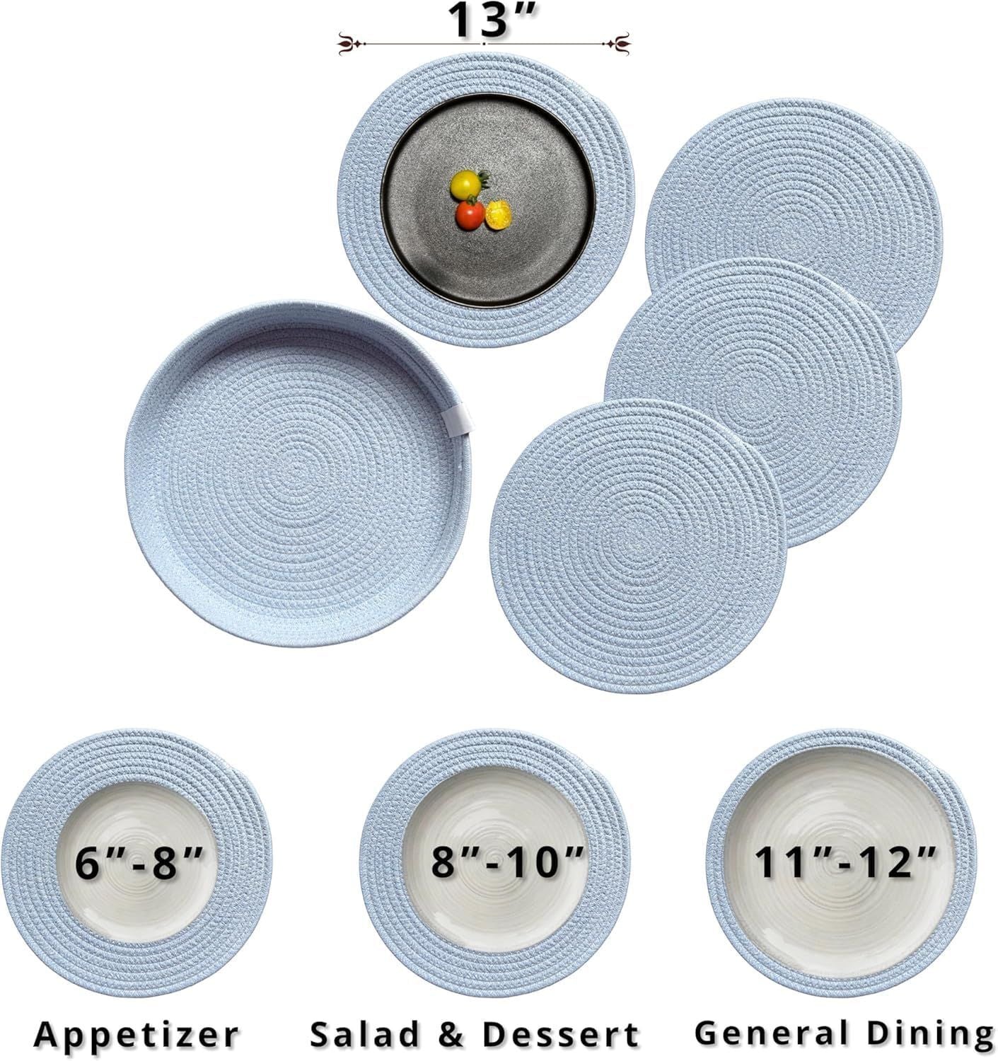 AIESY®-Live Beautiful Woven Cotton Rope Round Placemats