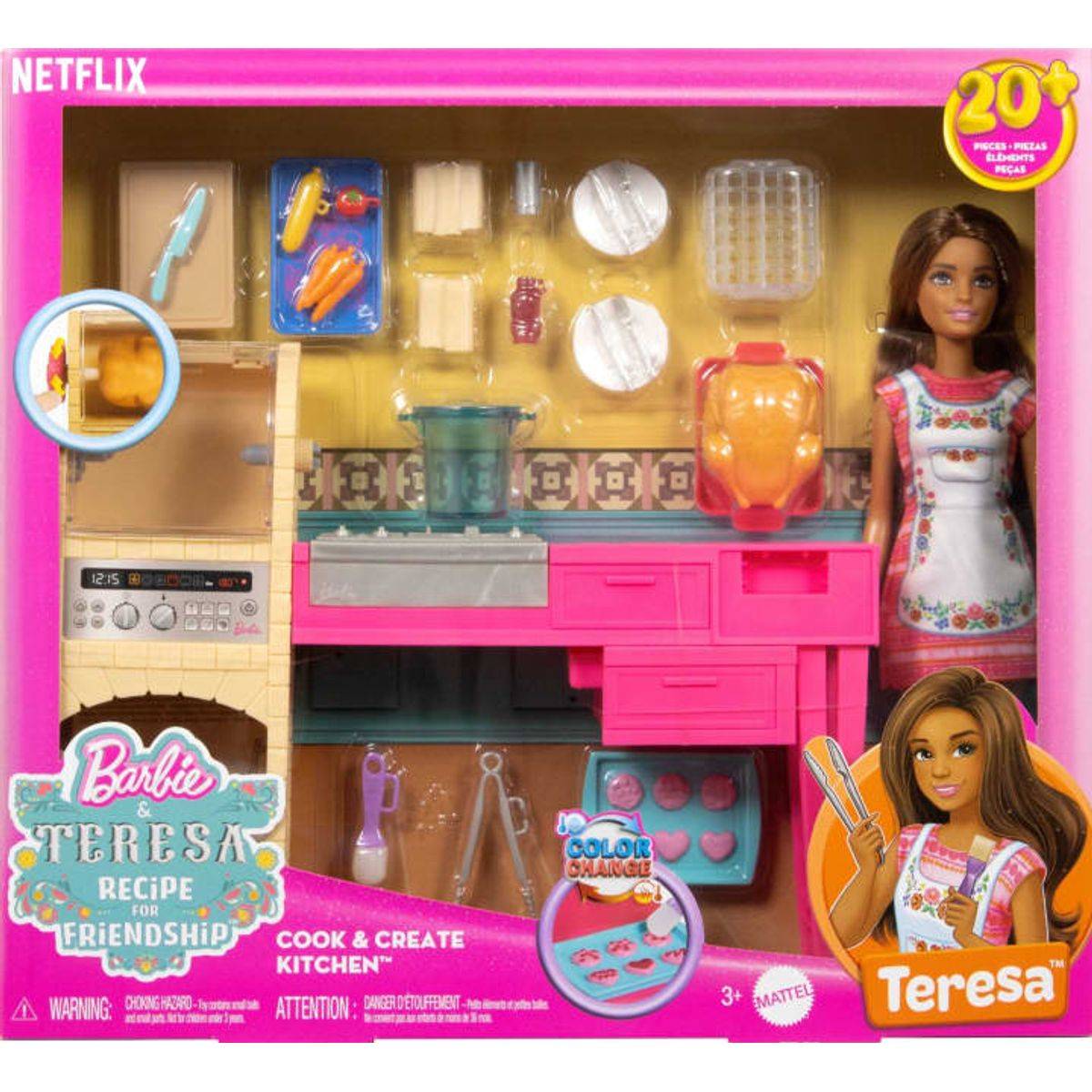 Barbie & Teresa Recipe for Friendship Cook & Create Kitchen Playset With 20+ Accessories