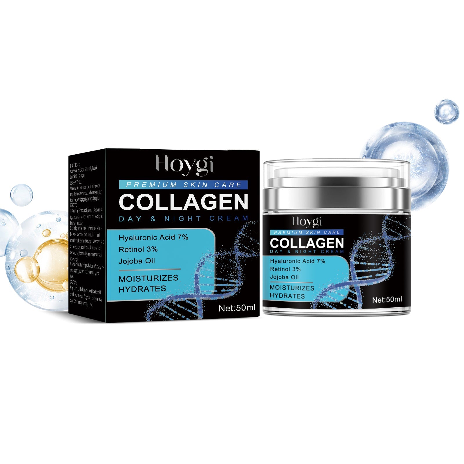 Collagen Anti-Wrinkle Day & Night Cream, Firming, Anti-Aging, Moisturizing, Fine Lines Treatment ,50ml