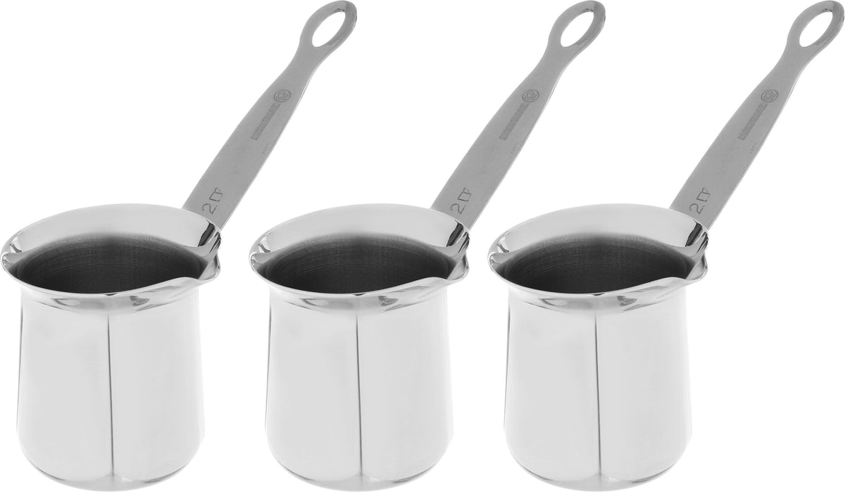 Korkmaz Steama Coffee Pot Set, Silver, 3-Pieces Set, A1232