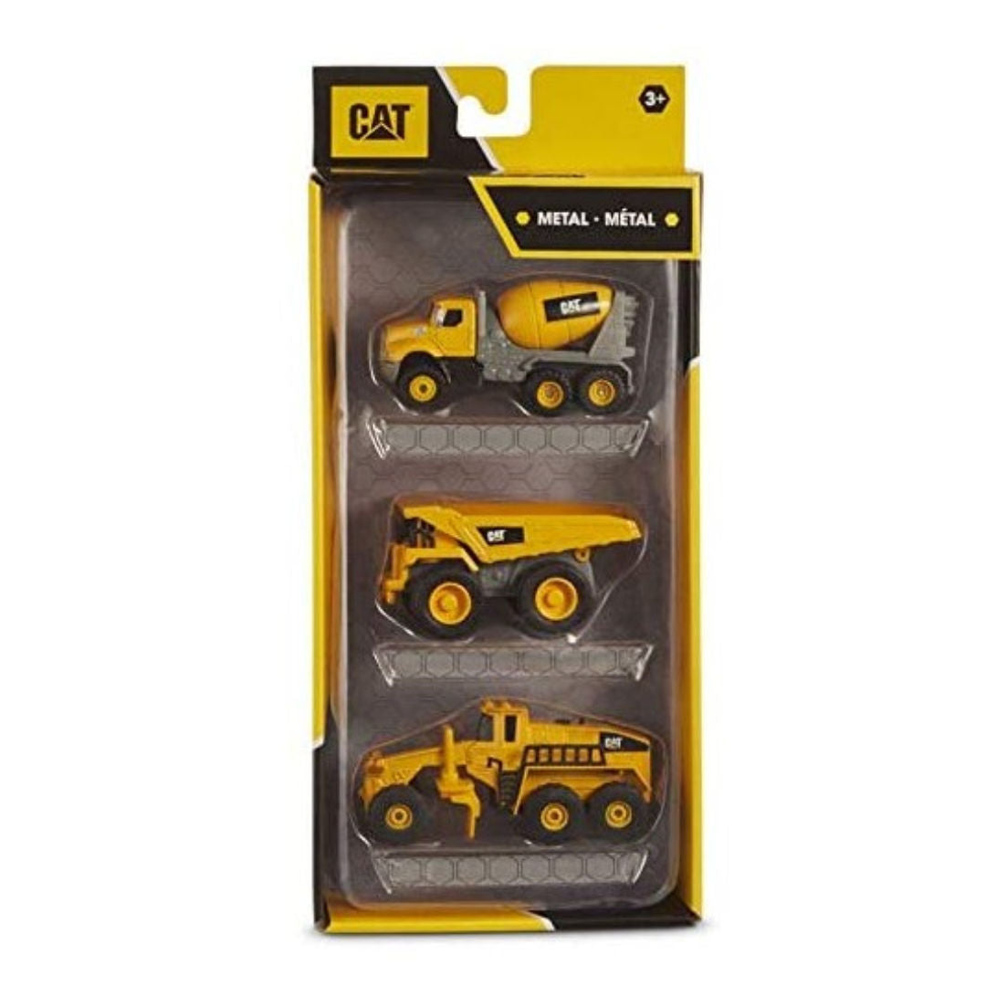 CAT Die-cast Metal Construction Vehicles 3 Pack, Styles May Vary, 3+ years