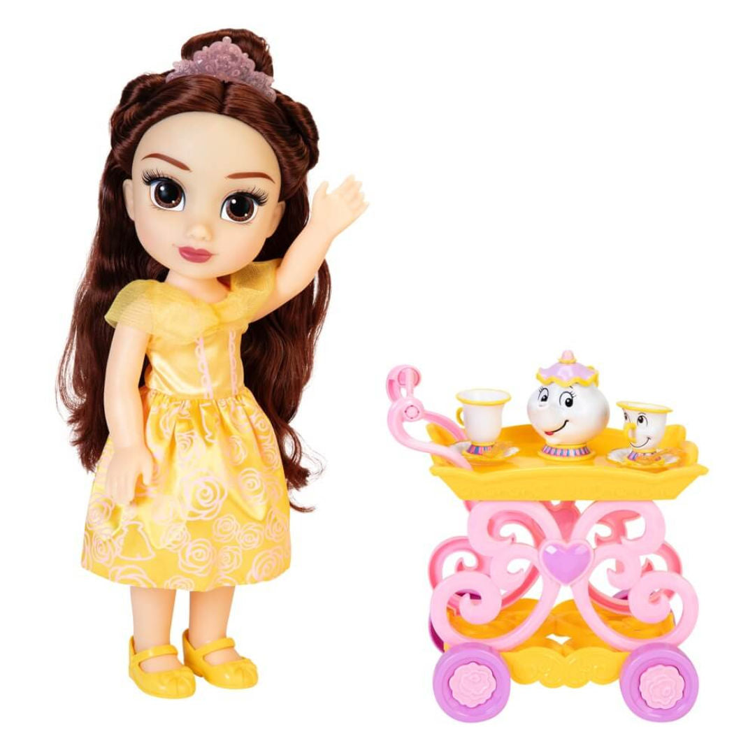 Disney Princess Belle Doll & Tea Trolley Playset, For Age 3+ Years