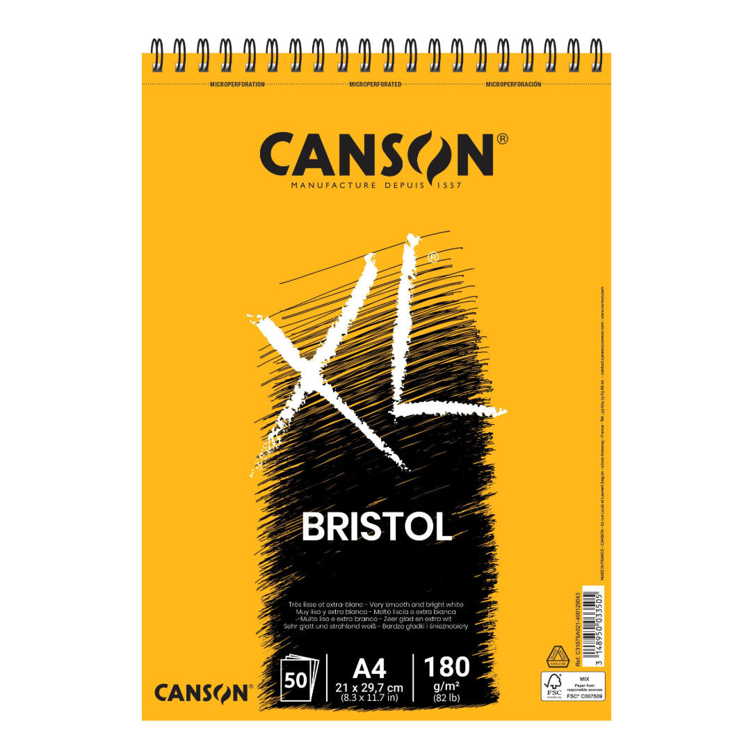 Canson XL, Bristol Pad, 50 Sheets, 180 GSM